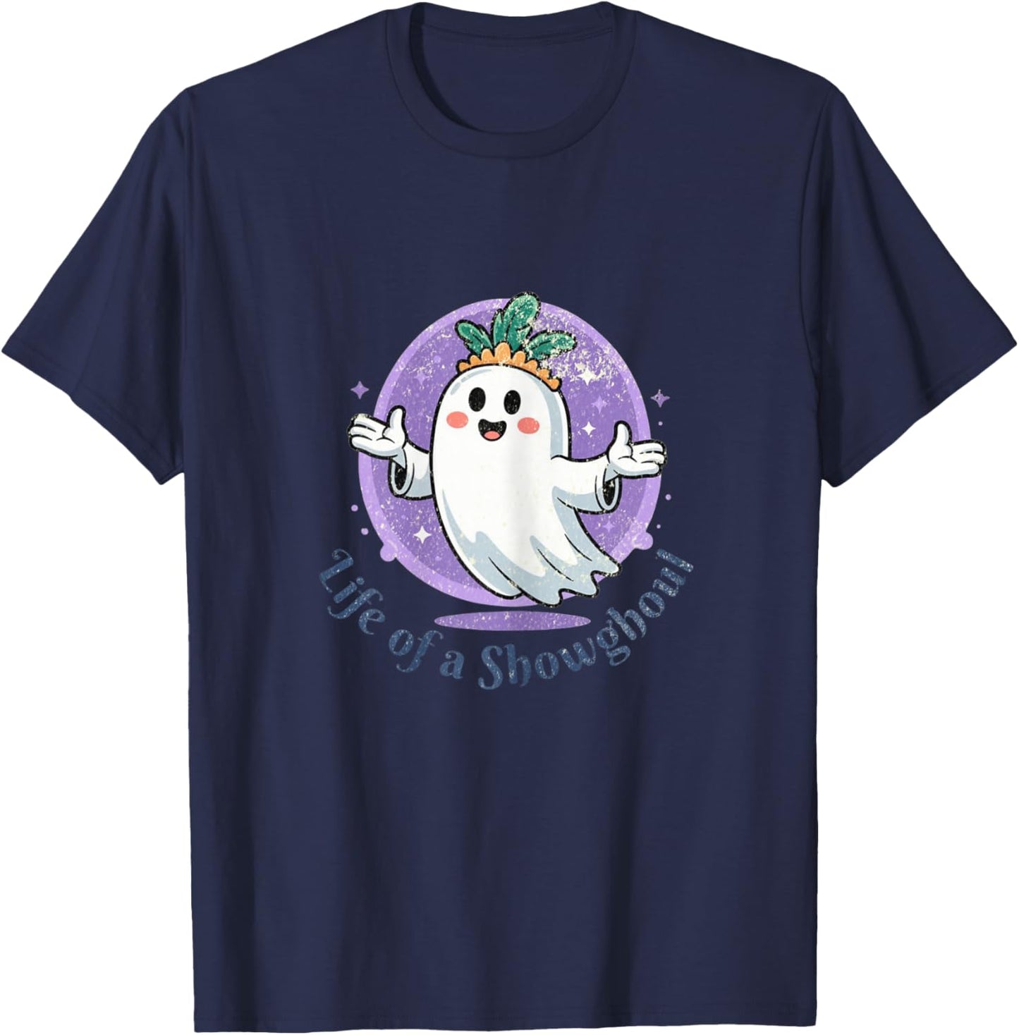 Life of a Showghoul Cute Halloween Ghost and Girls T-Shirt - T-Shirt | Navy