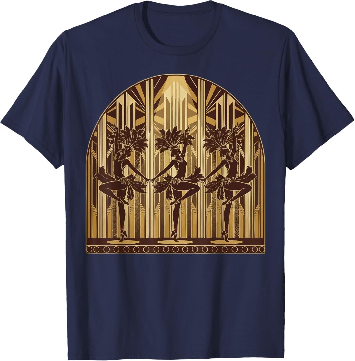 Showgirls Dancing Extravaganza Cabaret Burlesque Vaudeville T-Shirt - T-Shirt | Navy