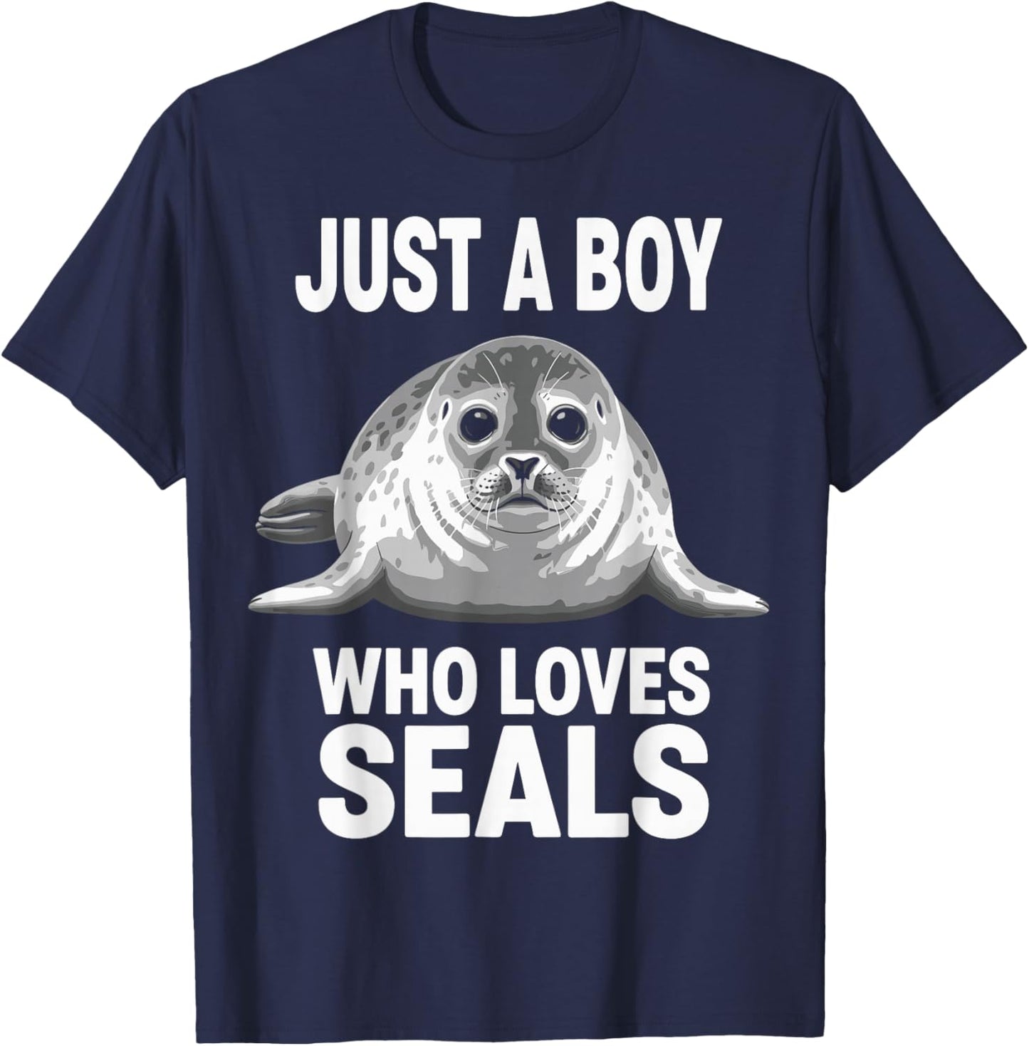 Just a Boy Who Loves Seals T-Shirt - T-Shirt | Navy