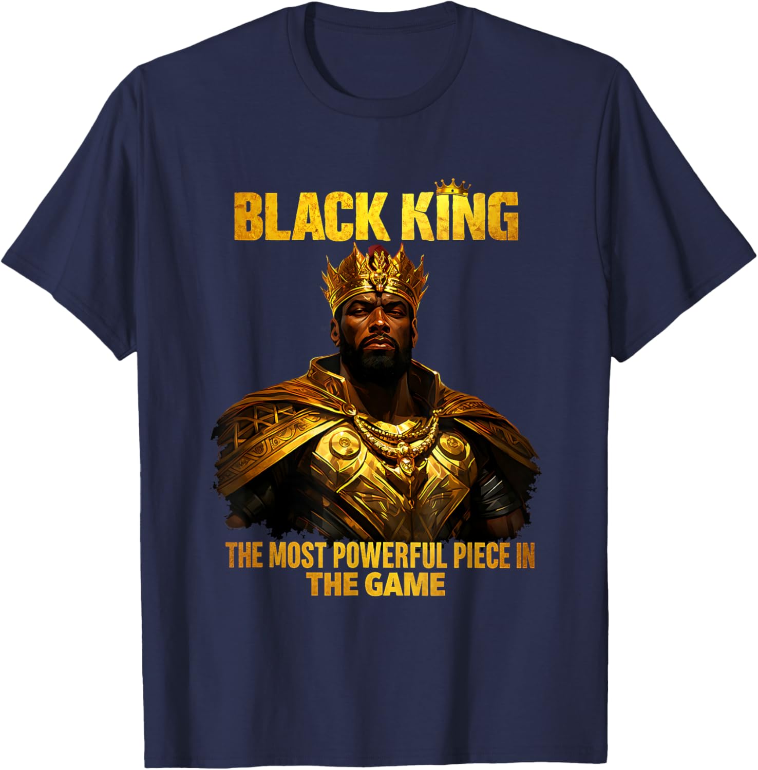 Black Man King African American History Strong T-Shirt - T-Shirt | Navy