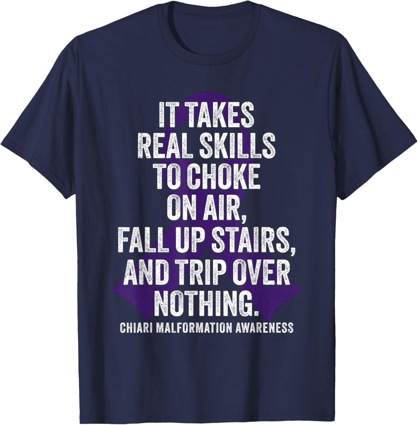 Chiari Malformation Awareness Funny Chiari Warrior T-Shirt - T-Shirt | Navy