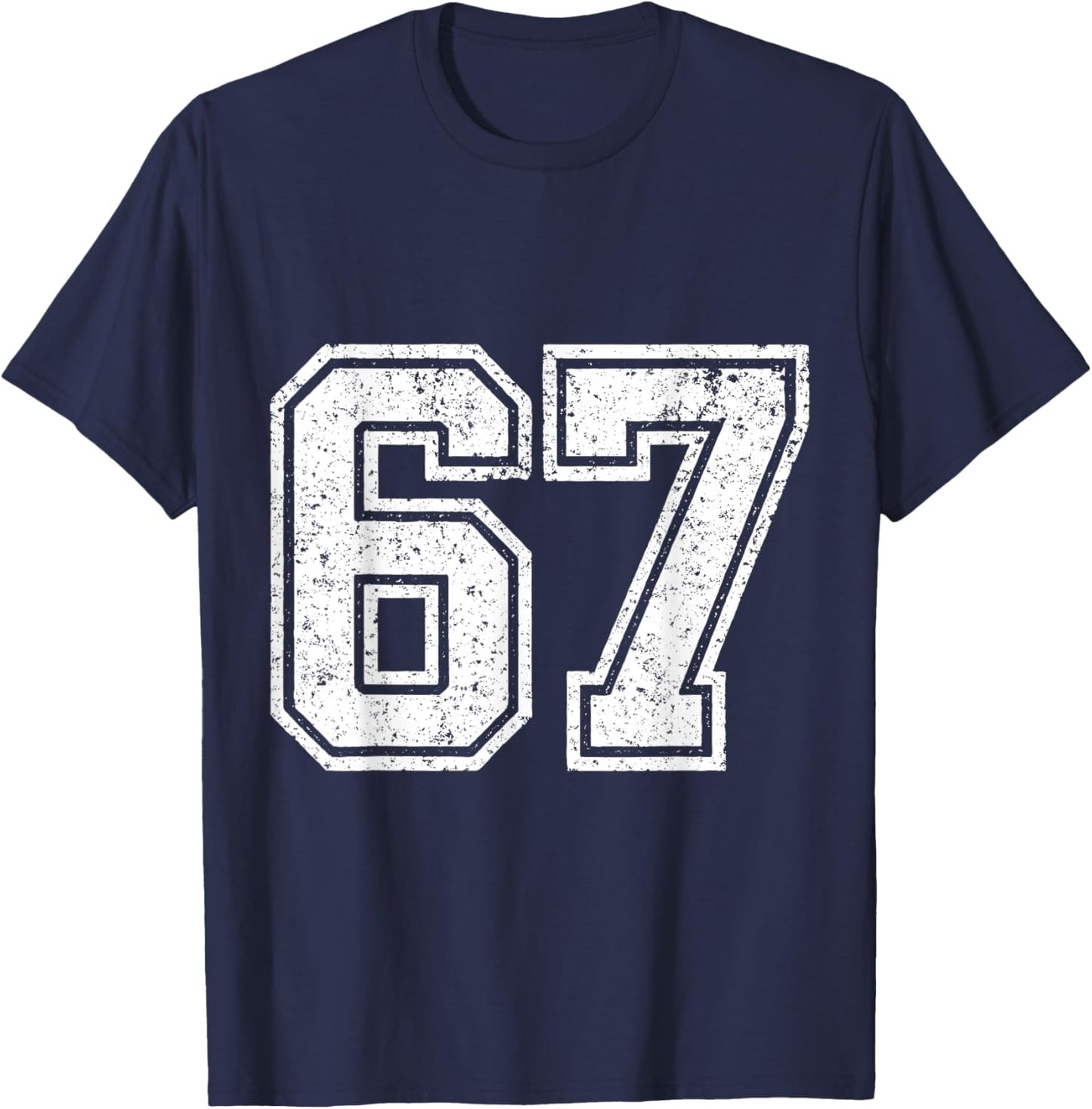 67 Six Seven Meme Jersey T-Shirt - T-Shirt | Navy
