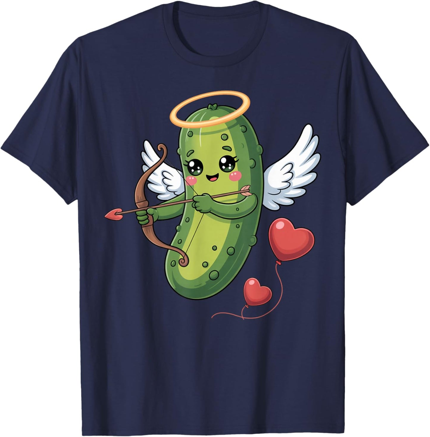 Pickle Valentine Cupid Love Couple Boyfriend Girlfriend Kids T-Shirt - T-Shirt | Navy