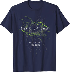Lamb of God Into Oblivion Tour Buffalo T-Shirt - T-Shirt | Navy