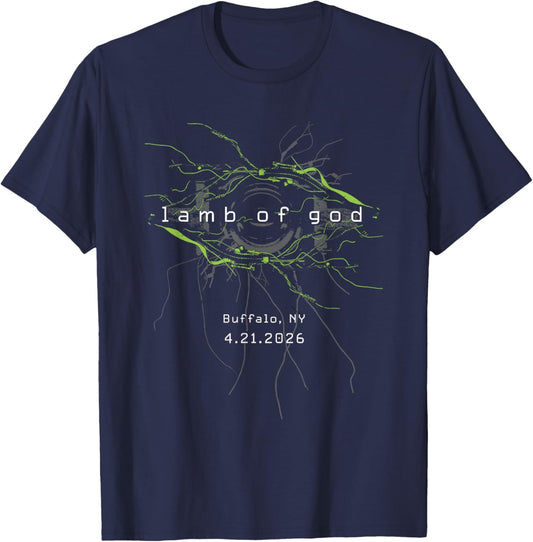 Lamb of God Into Oblivion Tour Buffalo T-Shirt - T-Shirt | Navy