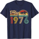 50th Birthday Gifts Vintage Made in 1976 50 Years Old Retro T-Shirt - T-Shirt | Navy