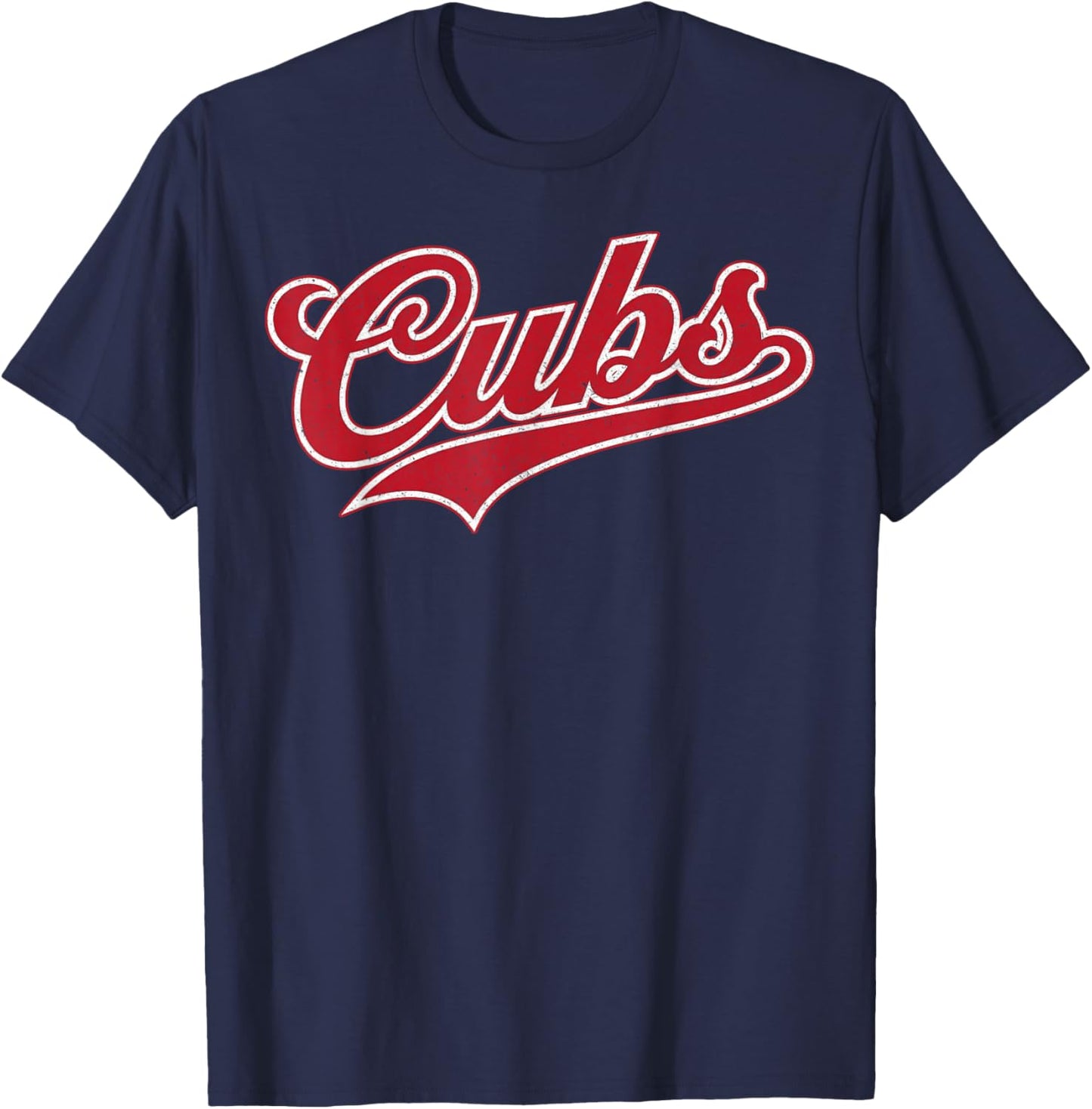 Vintage Cubs Name Retro Design Women and Kids T-Shirt - T-Shirt | Navy