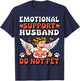 Emotional Support Husband Funny Valentine's Day Men Apparel T-Shirt - T-Shirt | Navy