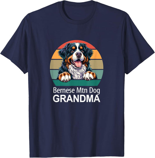 Bernese Mountain Dog Grandma T-Shirt - T-Shirt | Navy