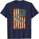 Paddlefish American Flag Patriotic Fishing USA Angler T-Shirt - T-Shirt | Navy