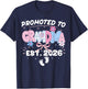 Promoted to Grandma Est 2026 New Grandma T-Shirt - T-Shirt | Navy
