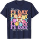 Groovy Happy Pi Day Shirts Math Teacher Kids Daisy Flower T-Shirt - T-Shirt | Navy