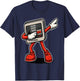 Funny Old Video Game Dabbing Retro Game Controller Gaming T-Shirt - T-Shirt | Navy