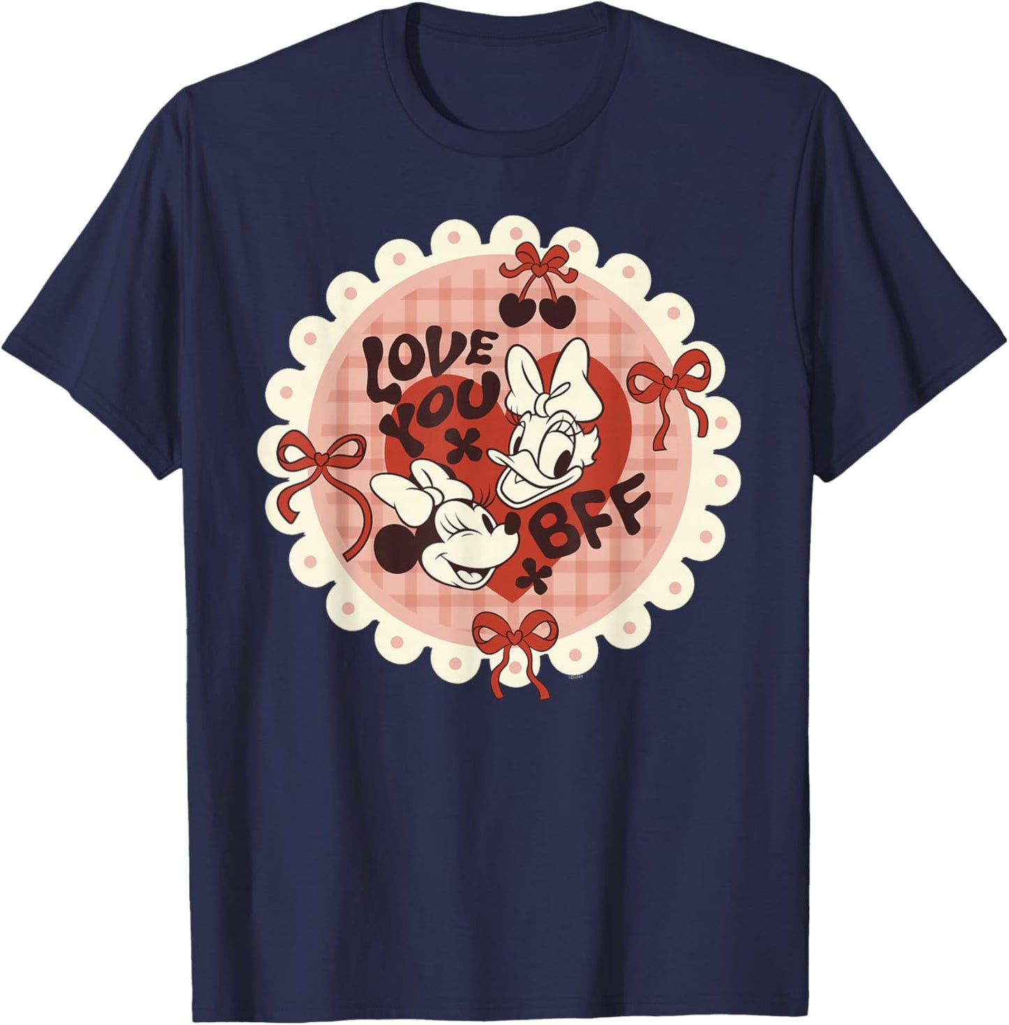 Disney Minnie & Daisy Galentine's Day Love You BFF Valentine T-Shirt - T-Shirt | Navy