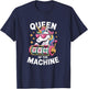 Cute Slot Machine Queen Casino Gambling Poker Player T-Shirt - T-Shirt | Navy