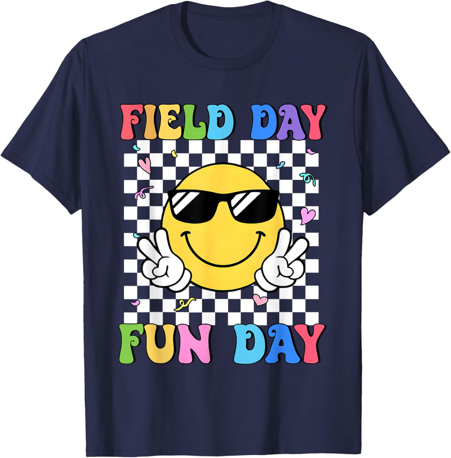 Field Day Fun Day Last Day of School Teacher Student Kids T-Shirt - T-Shirt | Navy