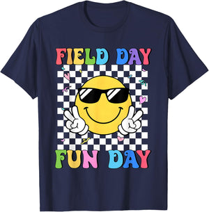 Field Day Fun Day Last Day of School Teacher Student Kids T-Shirt - T-Shirt | Navy