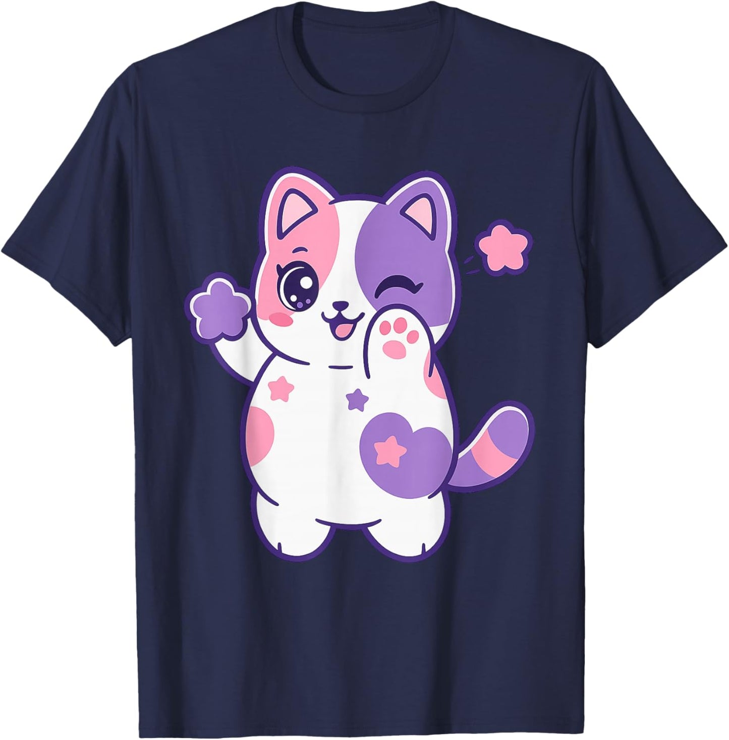 Squishy Meemeow Cats Plush Birthday Decoration Art T-Shirt - T-Shirt | Navy