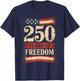 250 Years of Freedom | American 1776–2026 Patriotic T-Shirt - T-Shirt | Navy