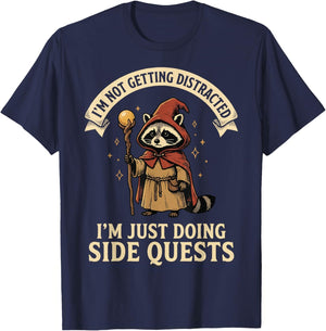 I'm Not Getting Distracted I'm Just Doing Side Quests T-Shirt - T-Shirt | Navy