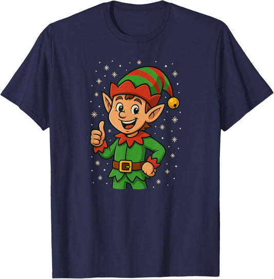 Believe in Your Elf Motivational Holiday T-Shirt - T-Shirt | Navy