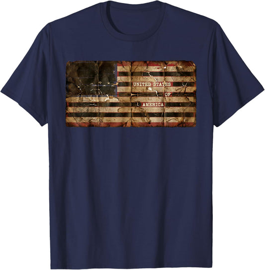 Censored Documents American Flag | United States of America T-Shirt - T-Shirt | Navy