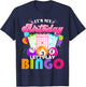 Bingo It's My Birthday Let's Play Bingo Vintage Xmas T-Shirt - T-Shirt | Navy
