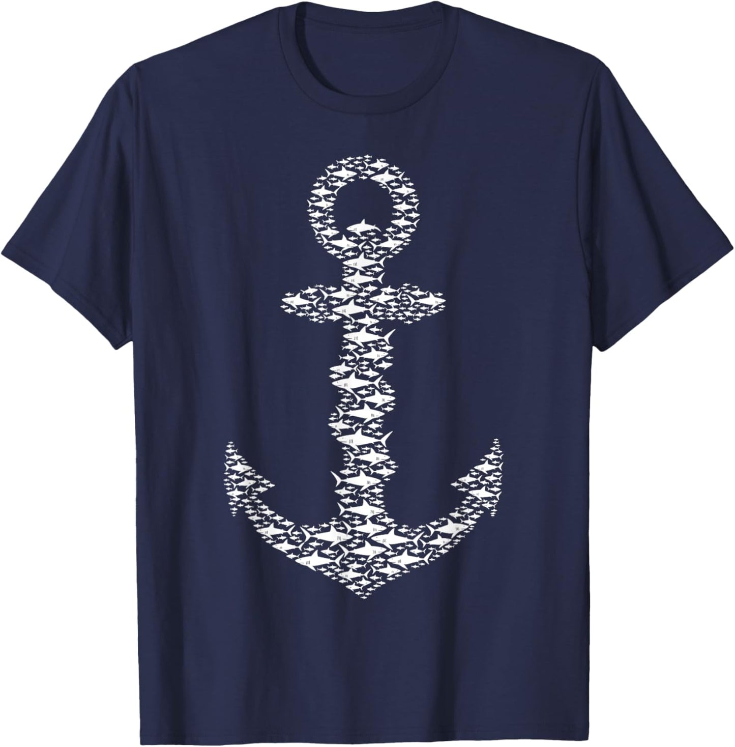 Nautical Anchor Lover Marine Biology Animal Science Sharks T-Shirt - T-Shirt | Navy
