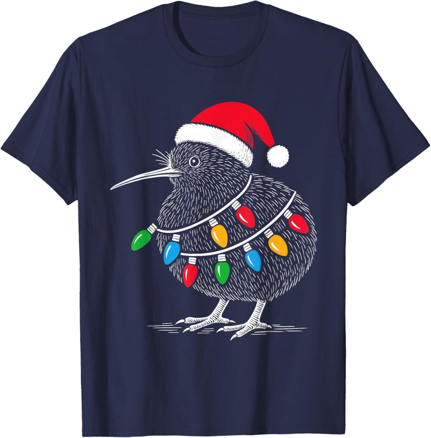 Kiwi Bird New Zealand Holiday Christmas T-Shirt - T-Shirt | Navy