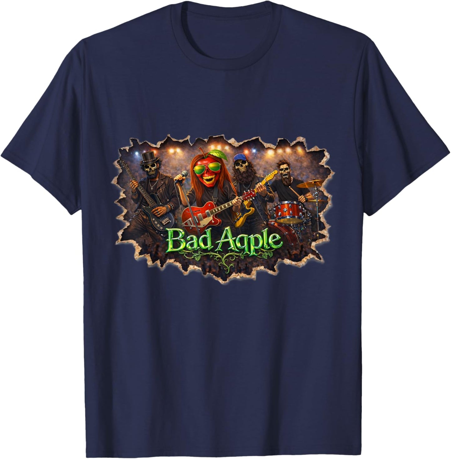 Bad Aqple Band T-Shirt - T-Shirt | Navy
