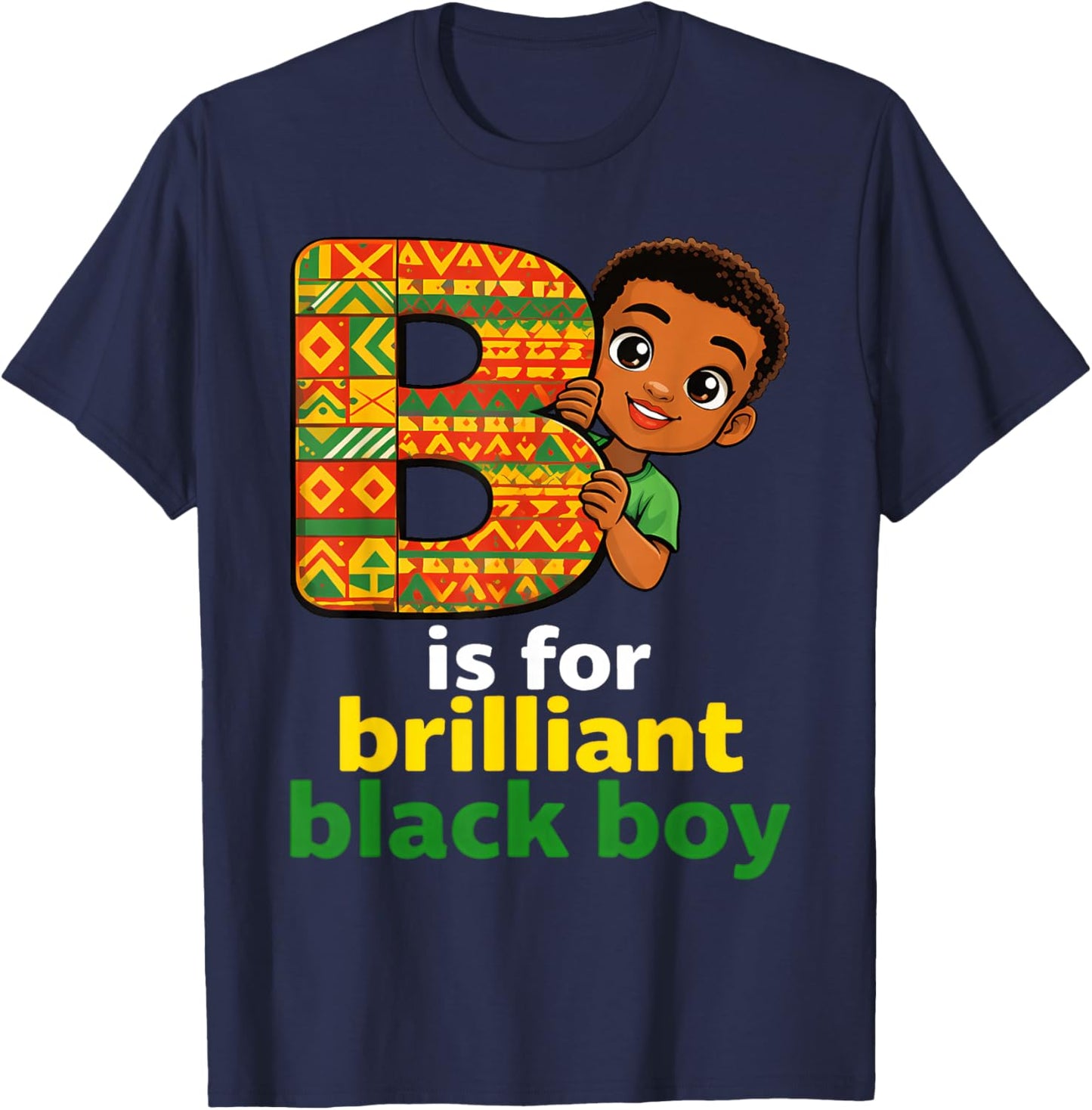 I'm Black History Month Shirt Boys Kids African American T-Shirt - T-Shirt | Navy