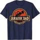 Jurassic Dad Pain Finds A Way Funny Sarcastic Skeleton T-Shirt - T-Shirt | Navy