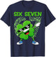 67 Six Seven 6 7 Meme Cute Shamrock Patrick's Day Men Boys T-Shirt - T-Shirt | Navy