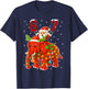 Funny 67 Meme Xmas Santa Riding Strawberry Elephant Brainrot T-Shirt - T-Shirt | Navy