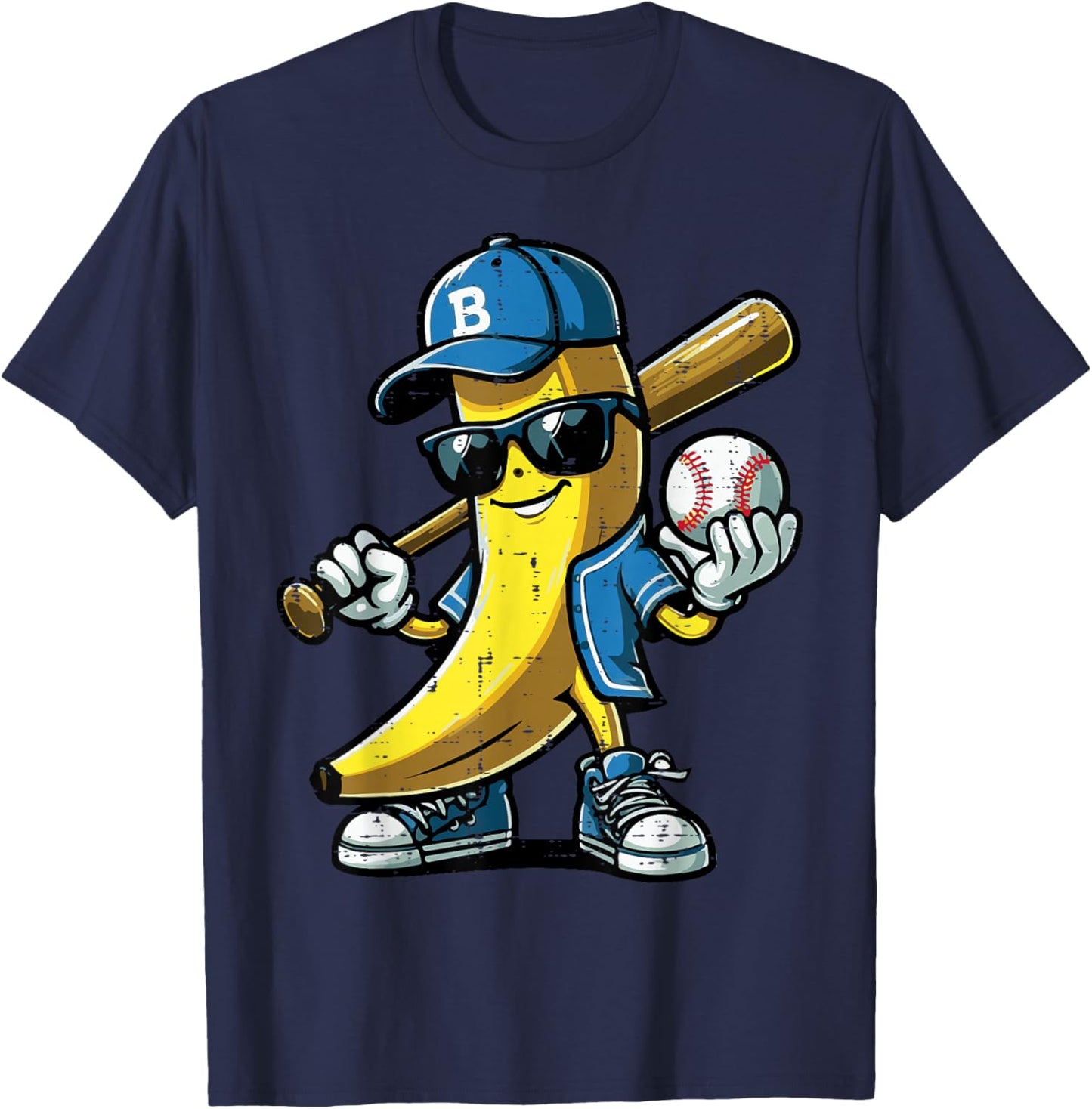 Banana Cap Cool Men Women Kids Youth Boys Women T-Shirt - T-Shirt | Navy