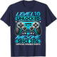 Official Double Digits Level 10 Unlocked 10th Birthday Boy T-Shirt - T-Shirt | Navy