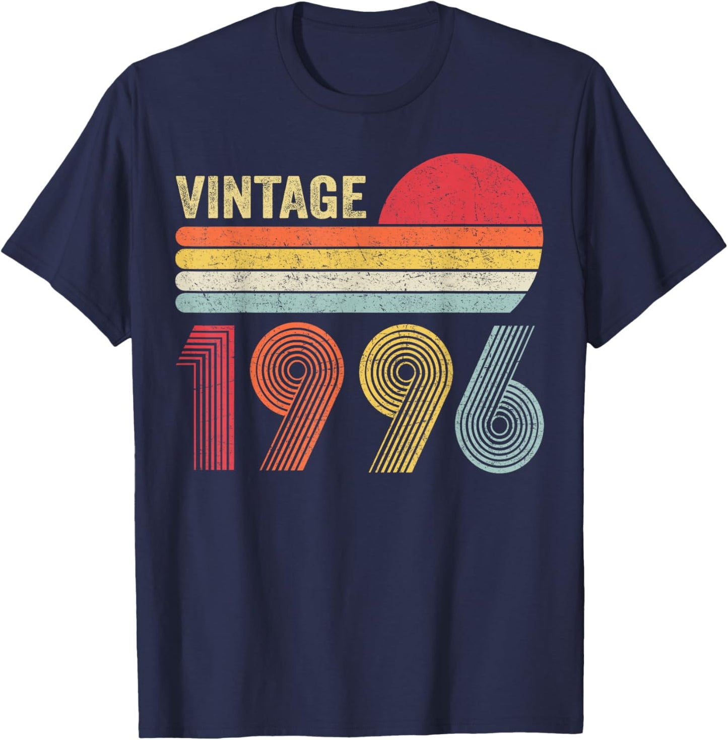 Vintage 1996 30th Birthday Gift Men Women 30 Years Old T-Shirt - T-Shirt | Navy