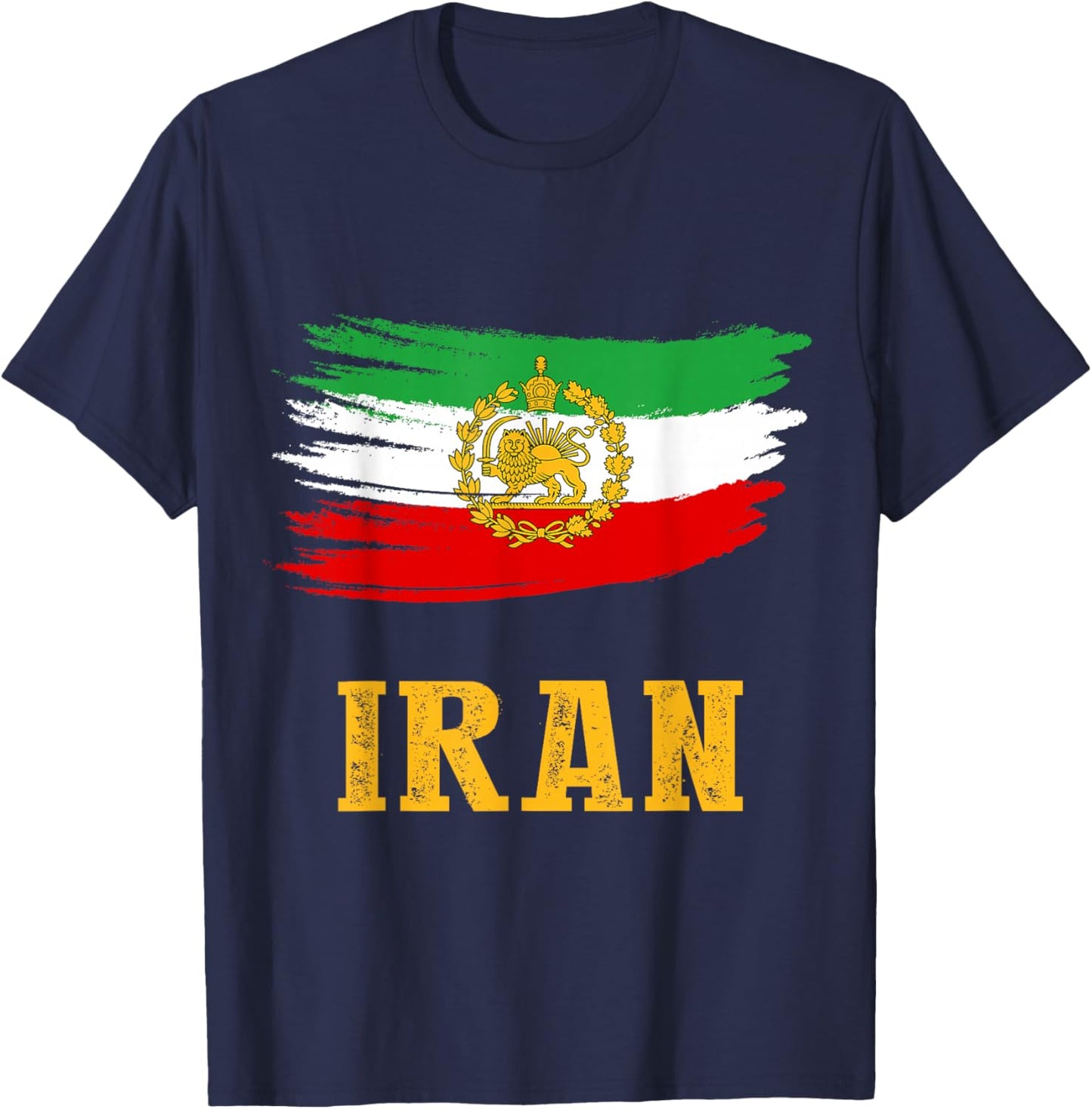 Iran Lion Sun Flag,Iran,Persian,Shir o Khorshid T-Shirt - T-Shirt | Navy