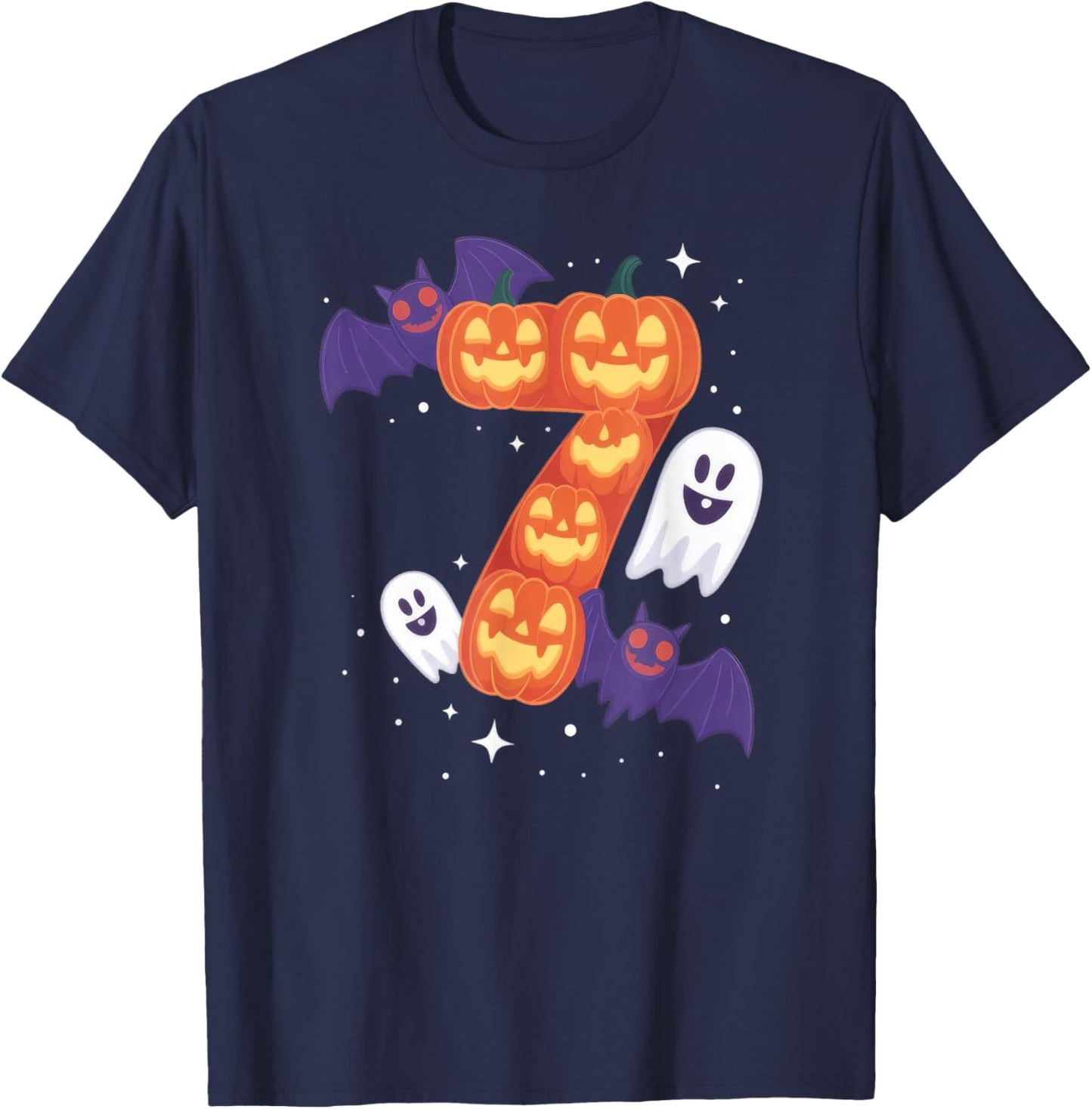 Couple Halloween Six Seven Meme 6 7 T-Shirt - T-Shirt | Navy