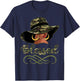 Blessed African American Black Woman Camo Hat Christian T-Shirt - T-Shirt | Navy