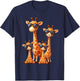 Giraffe Family Sunglasses Safari Zoo Animal Lover Giraffes T-Shirt - T-Shirt | Navy