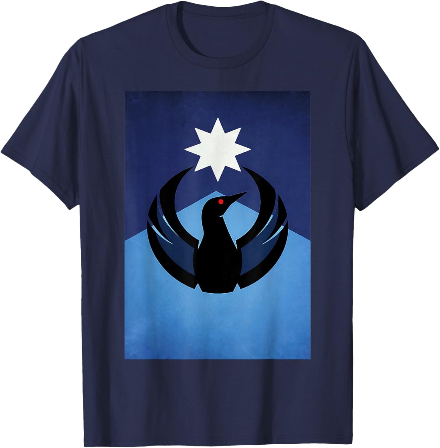 Minnesota Rebel Loon New MN State Flag T-Shirt - T-Shirt | Navy