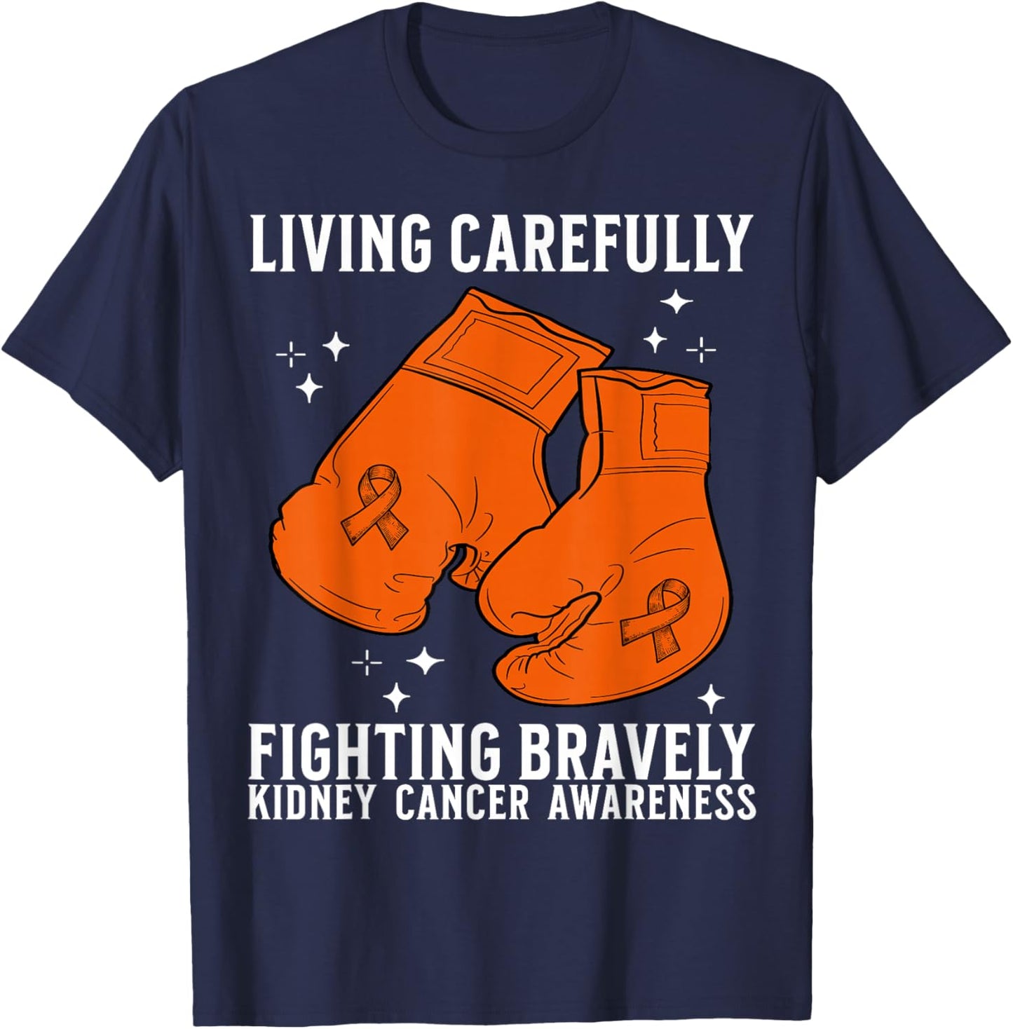 Kidney Cancer Awareness Products Gifts Kidney Cancer Fighter T-Shirt - T-Shirt | Navy