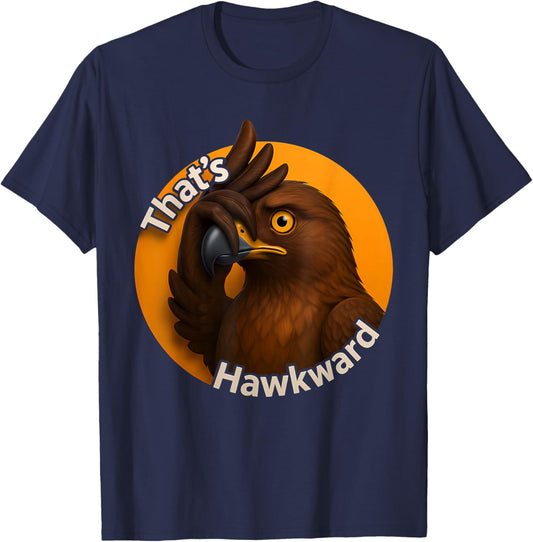 Thats Hawkward - Eagle Funny Hawk T-Shirt - T-Shirt | Navy
