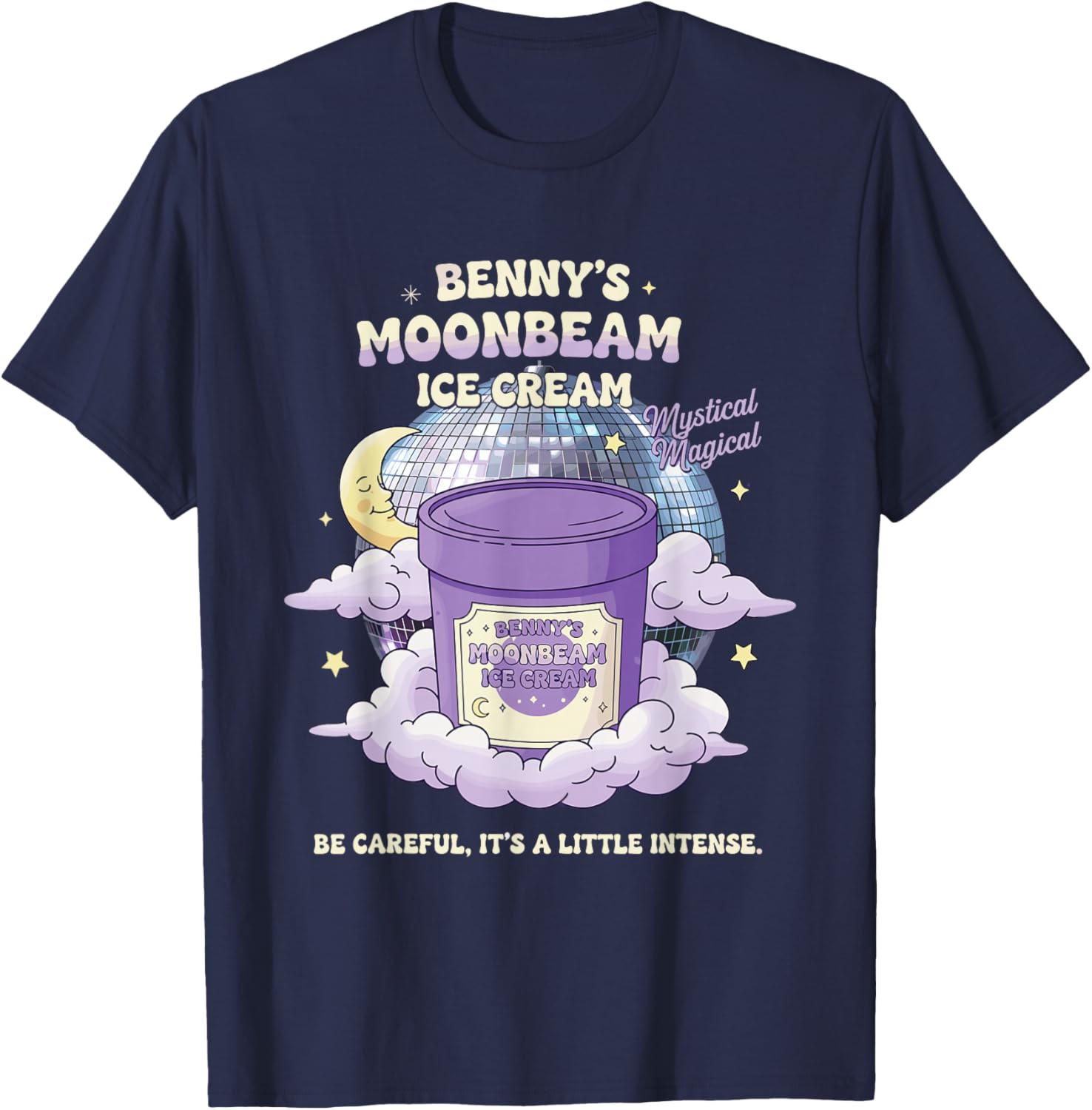 Vintage Moonbeam Ice Cream Truck Retro Double Scoop Popsicle T-Shirt - T-Shirt | Navy