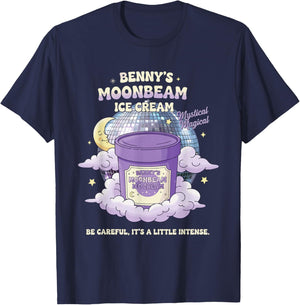 Vintage Moonbeam Ice Cream Truck Retro Double Scoop Popsicle T-Shirt - T-Shirt | Navy