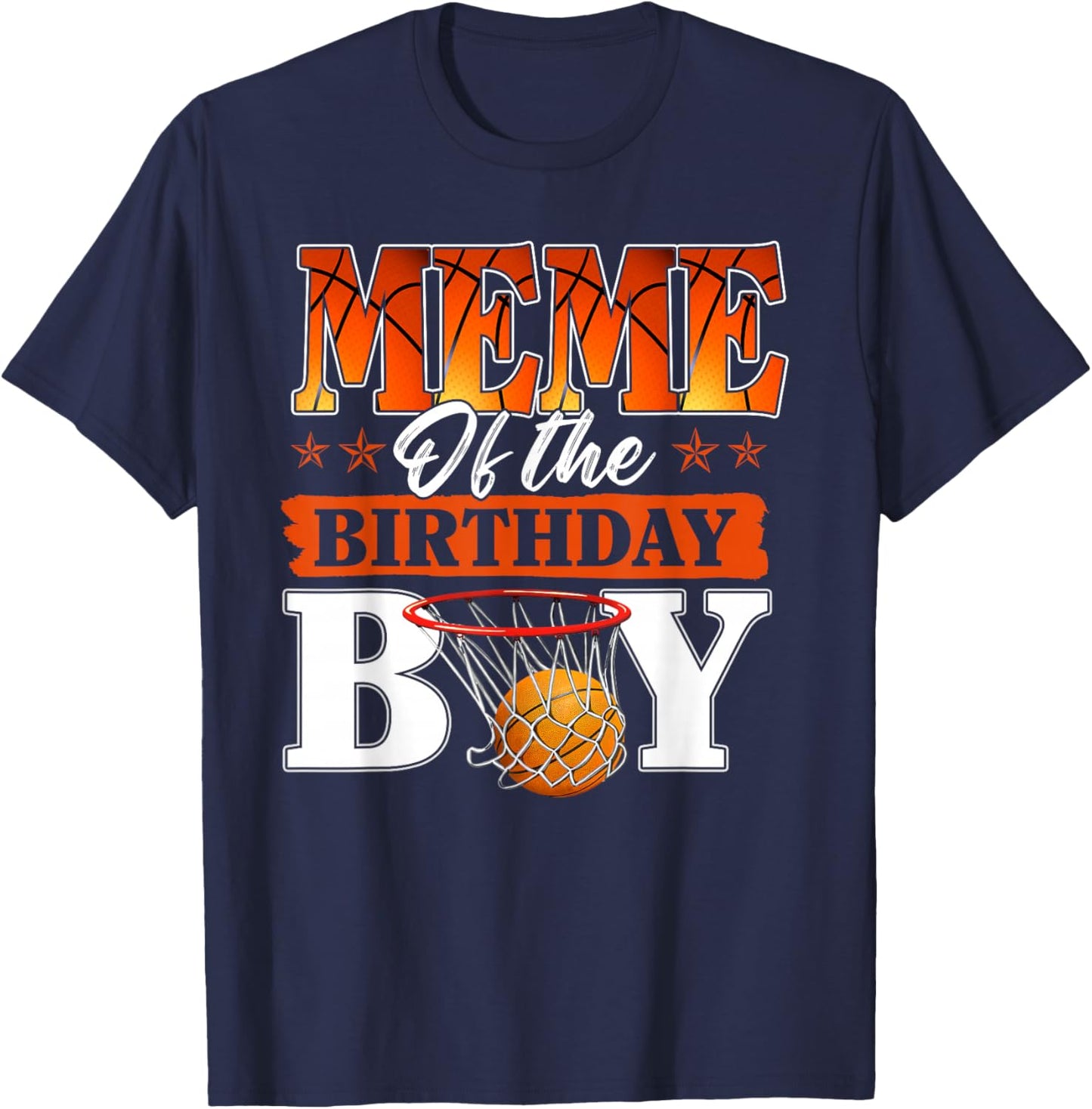 Basketball Meme of The Birthday Boy Family Matching T-Shirt - T-Shirt | Navy