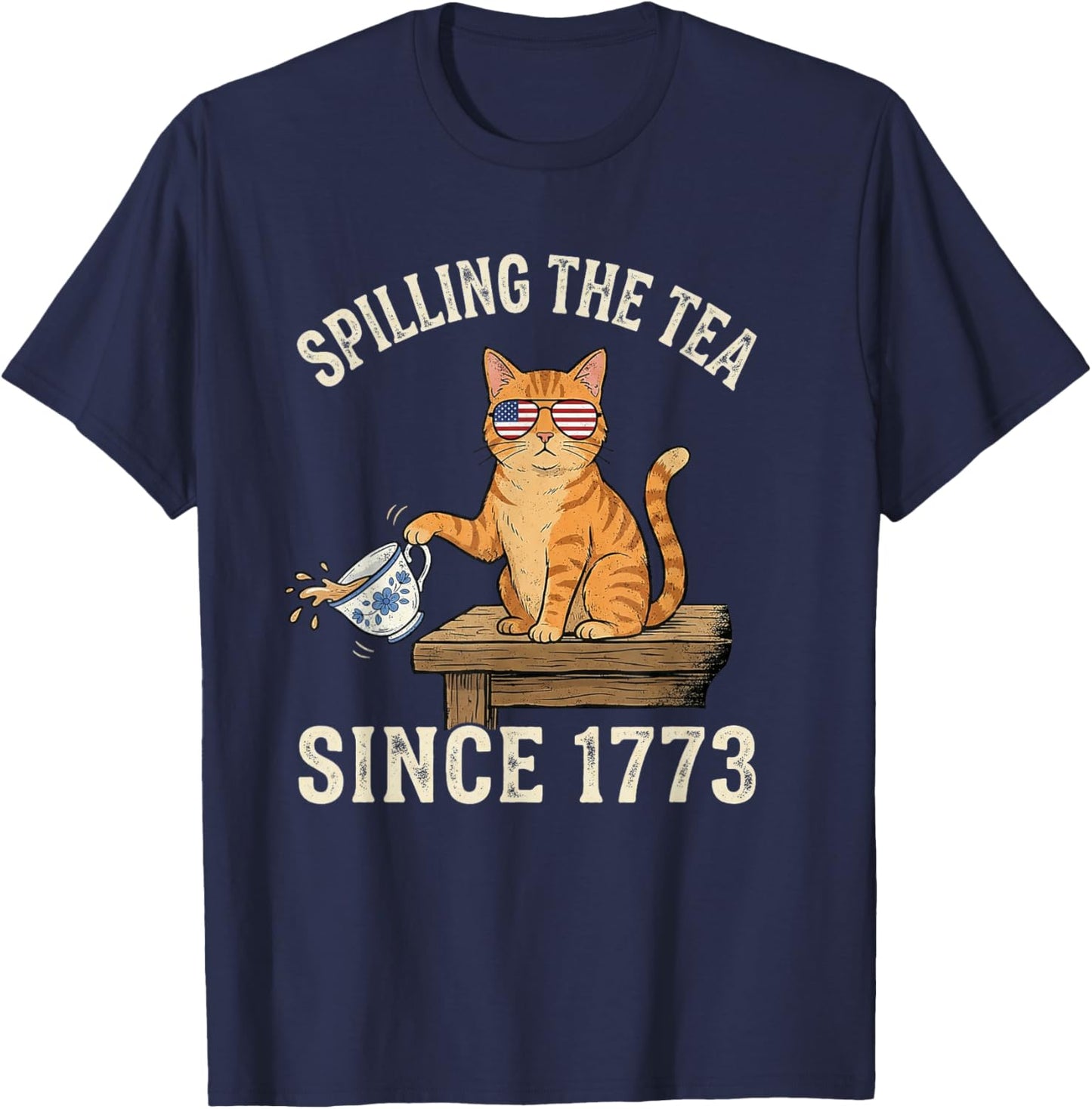 Spilling The Tea Since 1773 Shirt Women T-Shirt - T-Shirt | Navy