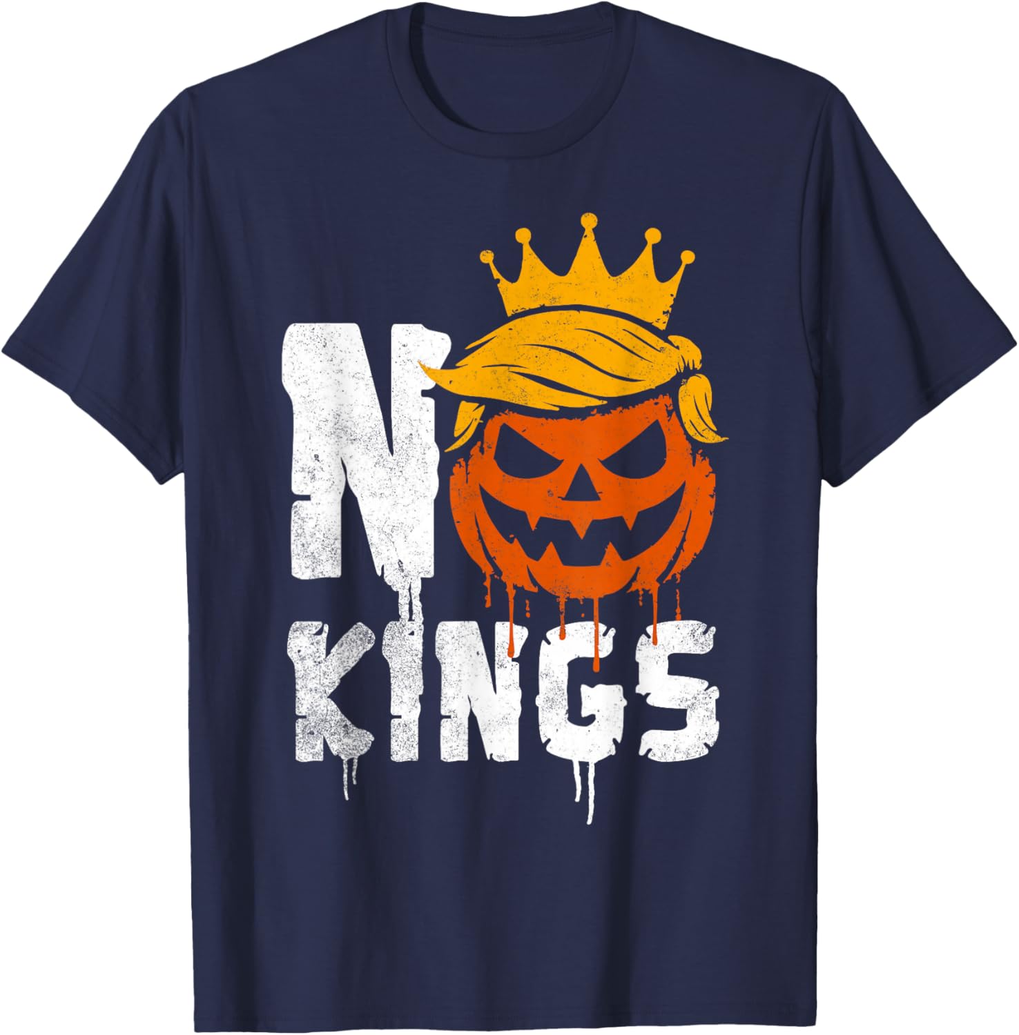 No Kings Halloween T-Shirt - T-Shirt | Navy