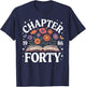 1986 Chapter Forty 40th Birthday Wildflower Book 40 Year Old T-Shirt - T-Shirt | Navy